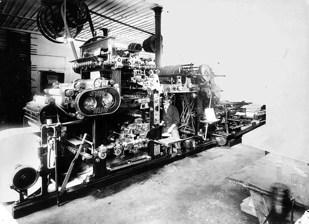 1895 Rotationsdruckmaschine